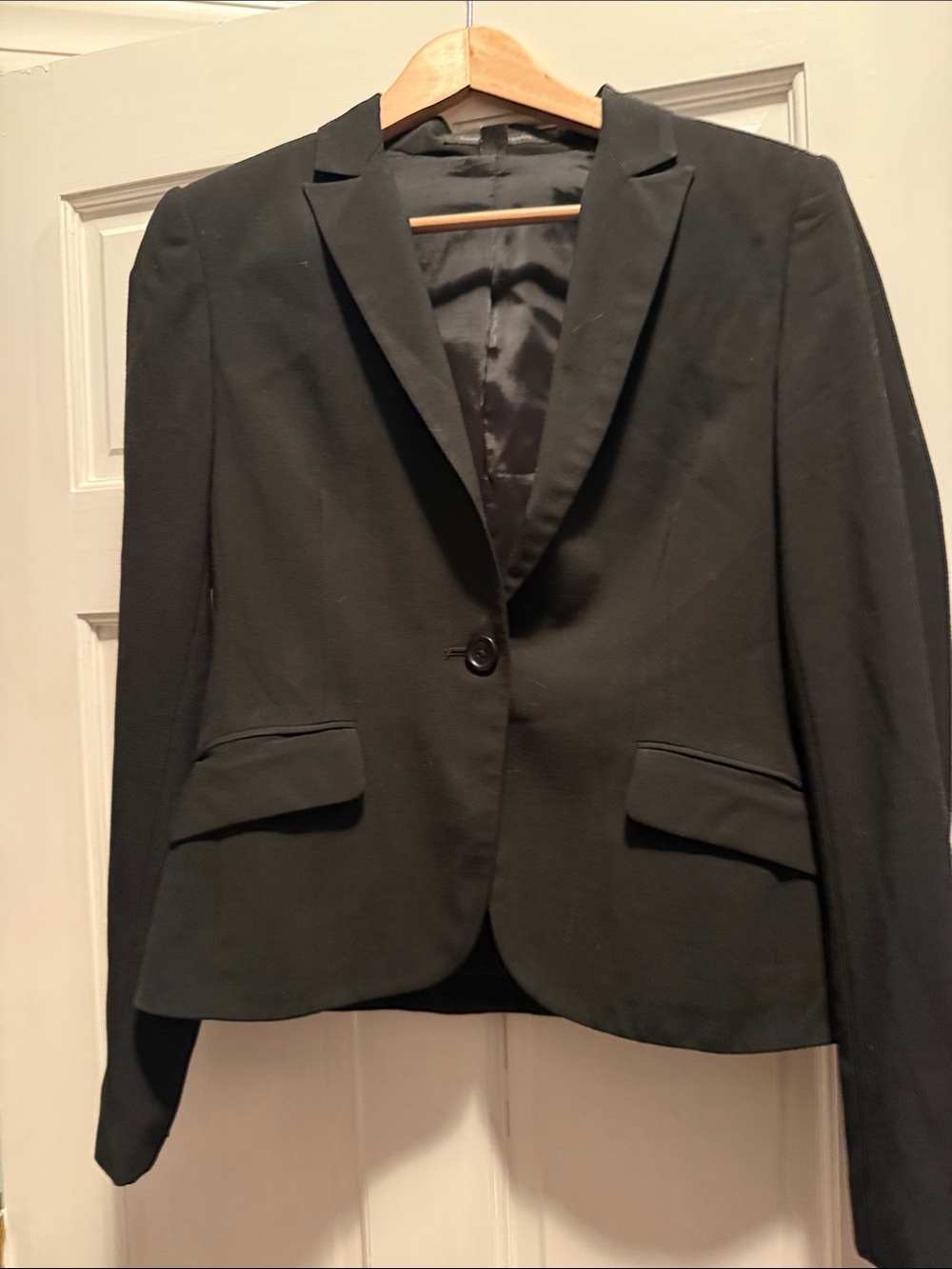 Express Black Single-Button Blazer Jacket